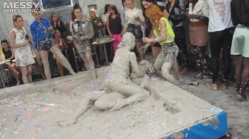 Messy Wrestling: Blonde Bombshells Rock The Ring And Get Their Mud On! Screencap 60 on www.sinx.com