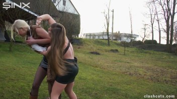 Sexy Babes Rip Clothes in Heated Catfight - Cam 2 Screencap 15 on www.sinx.com