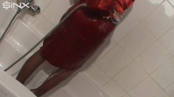 Slippery Clothed Bathtub Fun For Lesbians Screencap 16 on www.sinx.com