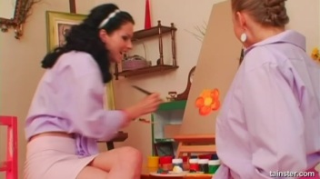 A Very Intense Finger Painting Session Screencap 10 on www.sinx.com