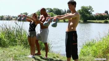 Outdoor threesome Screencap 5 on www.sinx.com