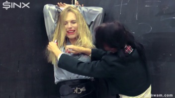 Bratty Schoolgirls Tie Up Their Teacher For WAM Fun - Cam 2 Screencap 84 on www.sinx.com