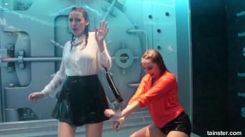 Soaking wet chicks spanking each others asses Screencap 16 on www.sinx.com