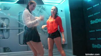 Soaking wet chicks spanking each others asses Screencap 21 on www.sinx.com
