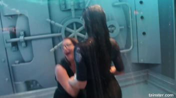 Soaking wet chicks spanking each others asses Screencap 3 on www.sinx.com