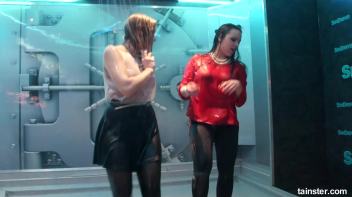 Soaking wet chicks spanking each others asses Screencap 44 on www.sinx.com