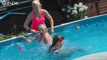 Tennis Girls Catfight and Get Soaking Wet - Cam 2 Screencap 60 on www.sinx.com