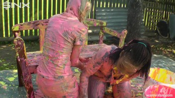 Messy Mamacitas, Girlfriends Paint Themselves Pretty Screencap 35 on www.sinx.com