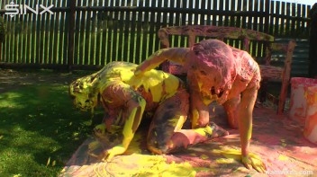 Messy Mamacitas, Girlfriends Paint Themselves Pretty Screencap 55 on www.sinx.com