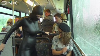 Latex Wearing Lesbian Sluts Get Crazy On The Bus Screencap 1 on www.sinx.com