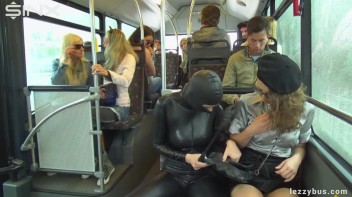 Latex Wearing Lesbian Sluts Get Crazy On The Bus Screencap 2 on www.sinx.com