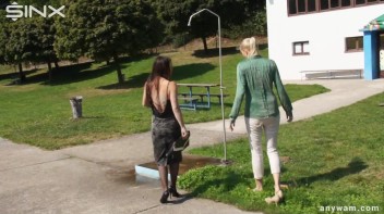 Gorgeous Girls Get Wet And Messy In The Park Screencap 97 on www.sinx.com