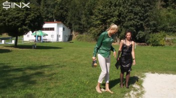 Gorgeous Girls Get Wet And Messy In The Park Screencap 37 on www.sinx.com