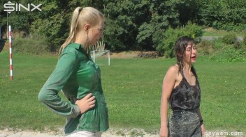 Gorgeous Girls Get Wet And Messy In The Park Screencap 53 on www.sinx.com
