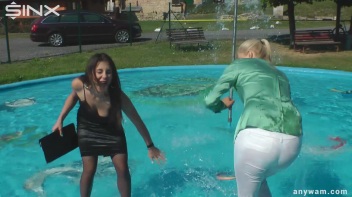 Gorgeous Girls Get Wet And Messy In The Park Screencap 6 on www.sinx.com