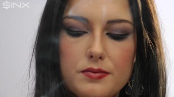 Dark Haired Teen Smokes In Red Lipstick Screencap 23 on www.sinx.com