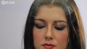 Dark Haired Teen Smokes In Red Lipstick Screencap 28 on www.sinx.com