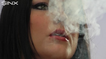 Dark Haired Teen Smokes In Red Lipstick Screencap 36 on www.sinx.com