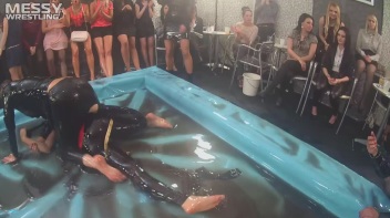 Messy Wrestling: Lost Footage Found! 2 In-Your-Face Oil Matches 4 The Price Of 1! Action Cam Footage! Screencap 97 on www.sinx.com