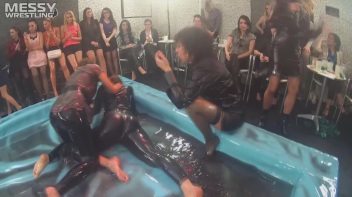 Messy Wrestling: Lost Footage Found! 2 In-Your-Face Oil Matches 4 The Price Of 1! Action Cam Footage! Screencap 64 on www.sinx.com