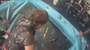 Messy Wrestling: Lost Footage Found! 2 In-Your-Face Oil Matches 4 The Price Of 1! Action Cam Footage! Screencap 70 on www.sinx.com