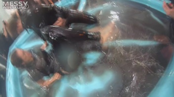 Messy Wrestling: Lost Footage Found! 2 In-Your-Face Oil Matches 4 The Price Of 1! Action Cam Footage! Screencap 77 on www.sinx.com