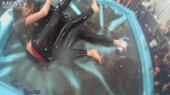 Messy Wrestling: Lost Footage Found! 2 In-Your-Face Oil Matches 4 The Price Of 1! Action Cam Footage! Screencap 78 on www.sinx.com