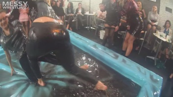 Messy Wrestling: Lost Footage Found! 2 In-Your-Face Oil Matches 4 The Price Of 1! Action Cam Footage! Screencap 83 on www.sinx.com