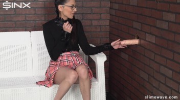 Goo Craving Cutie Gets Slimed By Gloryhole Screencap 7 on www.sinx.com