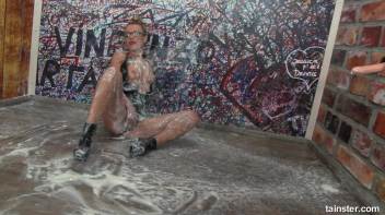 Blonde with glasses covered in slimy jizz Screencap 78 on www.sinx.com