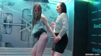 Cute chicks party underneath the club shower Screencap 17 on www.sinx.com