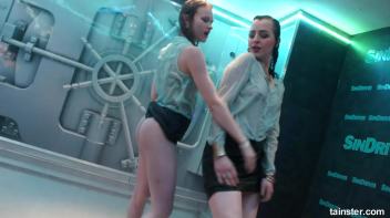 Cute chicks party underneath the club shower Screencap 21 on www.sinx.com