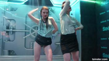 Cute chicks party underneath the club shower Screencap 22 on www.sinx.com