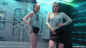 Cute chicks party underneath the club shower Screencap 24 on www.sinx.com