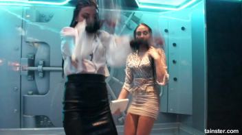 Cute chicks party underneath the club shower Screencap 51 on www.sinx.com