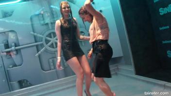 Cute chicks party underneath the club shower Screencap 61 on www.sinx.com