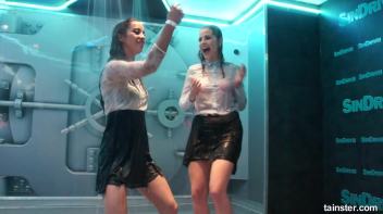 Cute chicks party underneath the club shower Screencap 74 on www.sinx.com