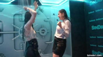 Cute chicks party underneath the club shower Screencap 80 on www.sinx.com