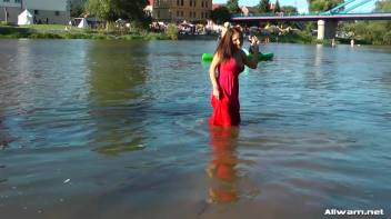 Stunning Gina Proudly Reigns As Town's Wetlook Queen Screencap 28 on www.sinx.com