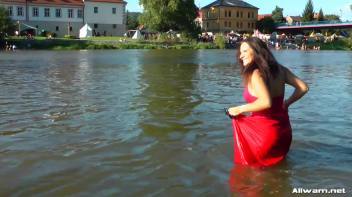 Stunning Gina Proudly Reigns As Town's Wetlook Queen Screencap 30 on www.sinx.com