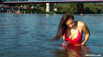 Stunning Gina Proudly Reigns As Town's Wetlook Queen Screencap 45 on www.sinx.com