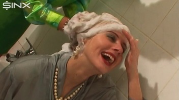 Fully Dressed Ladies Wash Their Hair Together Screencap 30 on www.sinx.com