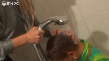 Fully Dressed Ladies Wash Their Hair Together Screencap 52 on www.sinx.com