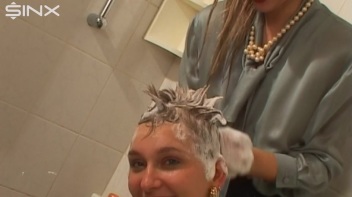 Fully Dressed Ladies Wash Their Hair Together Screencap 61 on www.sinx.com