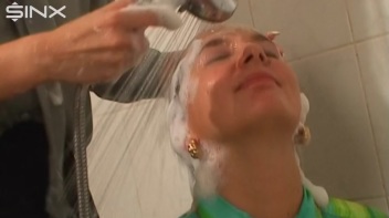 Fully Dressed Ladies Wash Their Hair Together Screencap 70 on www.sinx.com