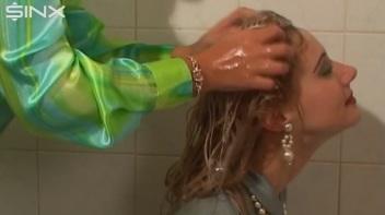 Fully Dressed Ladies Wash Their Hair Together Screencap 8 on www.sinx.com