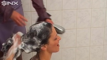 Pretty Girls Enjoy Hair Washing And Lathering Screencap 60 on www.sinx.com