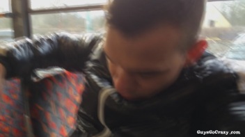 Cock Love On The Tram.  Public BJ! Screencap 9 on www.sinx.com