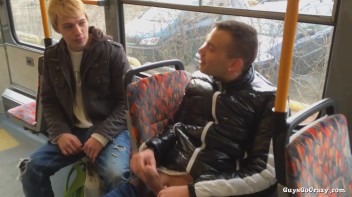 Cock Love On The Tram.  Public BJ! Screencap 1 on www.sinx.com