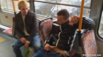 Cock Love On The Tram.  Public BJ! Screencap 2 on www.sinx.com